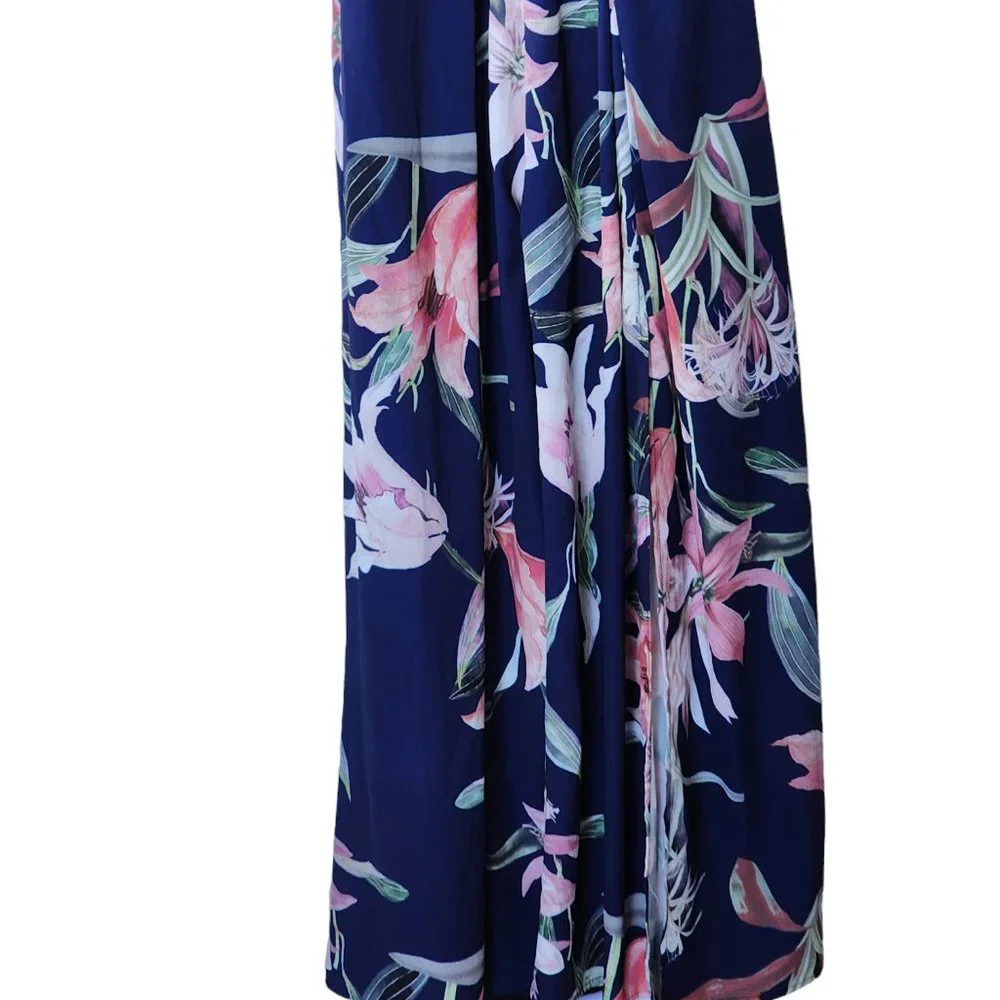 LORRAINE jumpsuit flared legs w long split (palazzo pants) size 8 - Picture 8 of 16